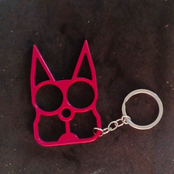 Accessories - Safety kittypup keychain MAGENTA